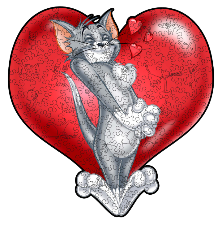 Пазл деревянный фигурный Woods Story Tom & Jerry Сердце любви XL (wstj009) Пазл деревянный фигурный Woods Story Tom & Jerry Сердце любви XL (wstj009)