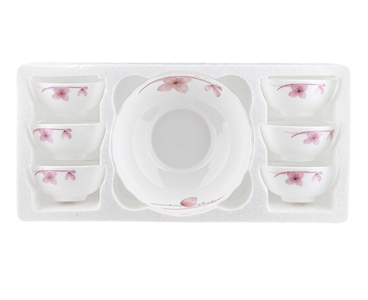 Набор салатников SNT Орхидея 1 шт. D20 см 6 шт. D11,2 см (MSN-30056-100)