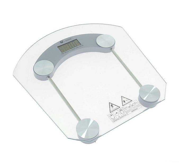 Ваги підлогові Domotec DT-2003B електронні загартоване скло до 180 кг (ML-04798)