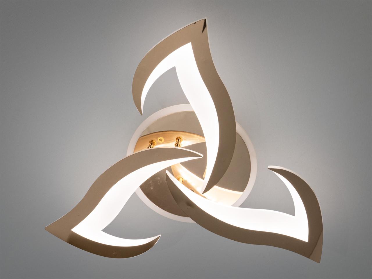 Люстра потолочная светодиодная для гостиной 8146/3G с димером и пультом 45 Вт Золотой (2701217554) - фото 3 Люстра потолочная светодиодная для гостиной 8146/3G с димером и пультом 45 Вт Золотой (2701217554) - фото 3