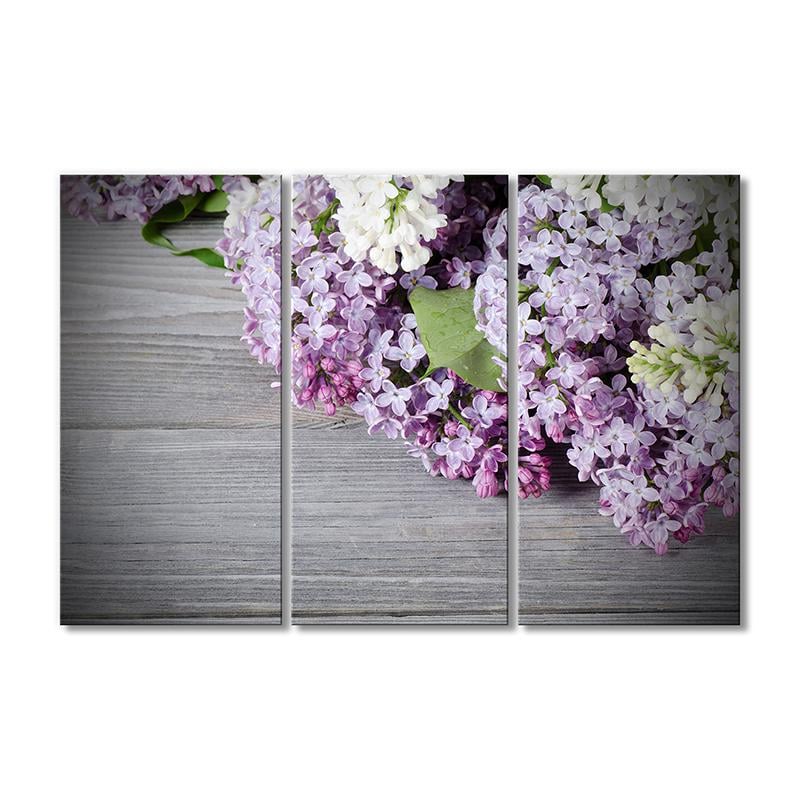 Картина модульная Букет сирени 3 модуля 70x105 см