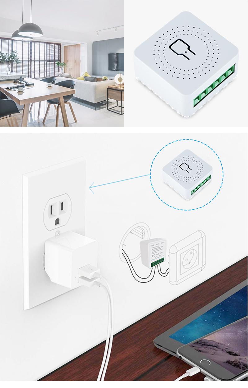 Реле умное Wi-Fi mini switch Homekit 16 A (325gg) - фото 14