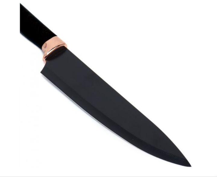 Набір ножів MAG-709 нержавіюча сталь з підставкою 7 пр. Чорний - фото 6 Набір ножів MAG-709 нержавіюча сталь з підставкою 7 пр. Чорний - фото 6