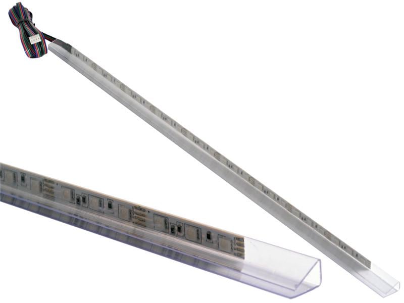 Клипса светодиодная пластиковая LEDUA для подсветки стеклянных полок 12В 2.4Вт 500мм RGB (37029044)