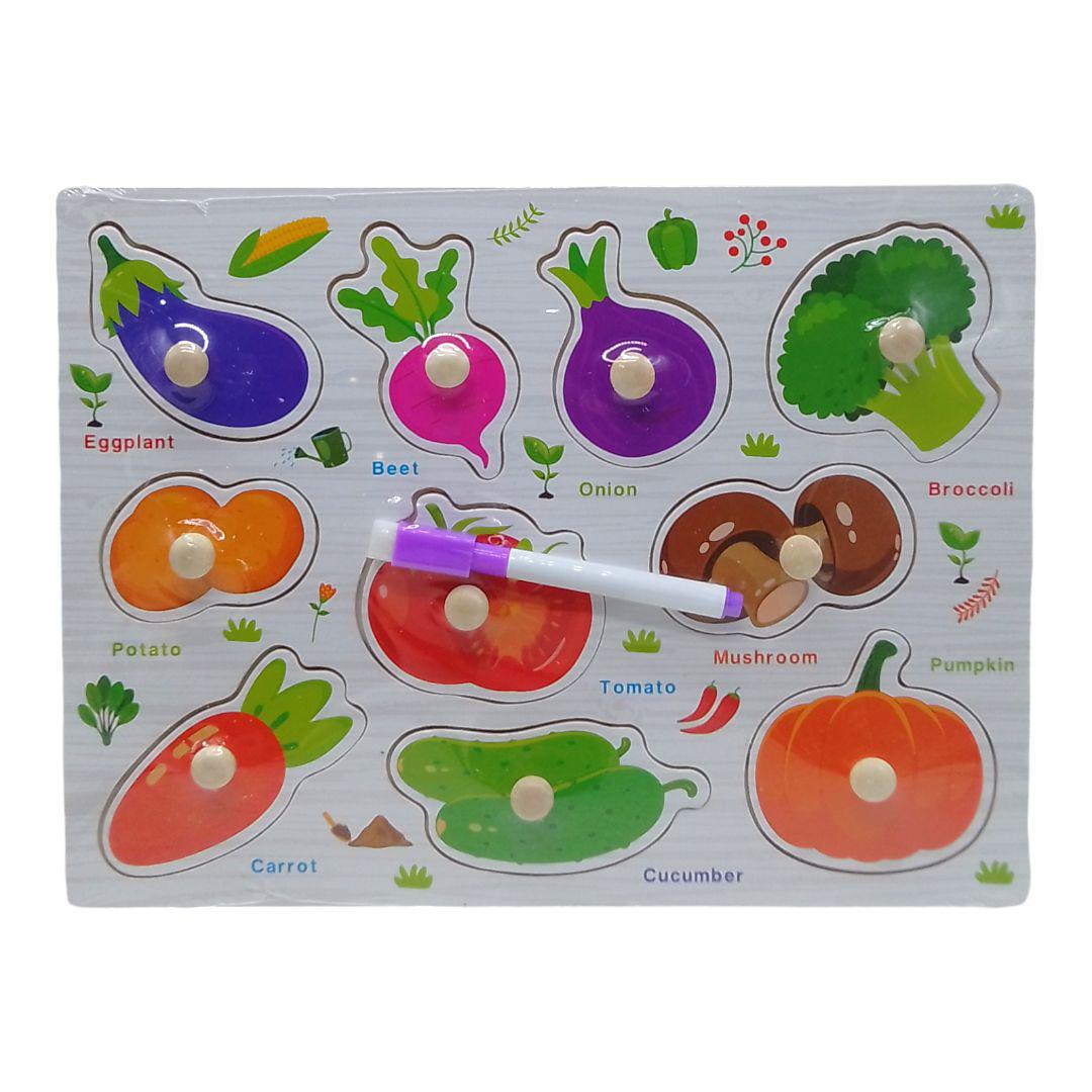 Деревянные пазлы-вкладыши Овощи (20353955)
