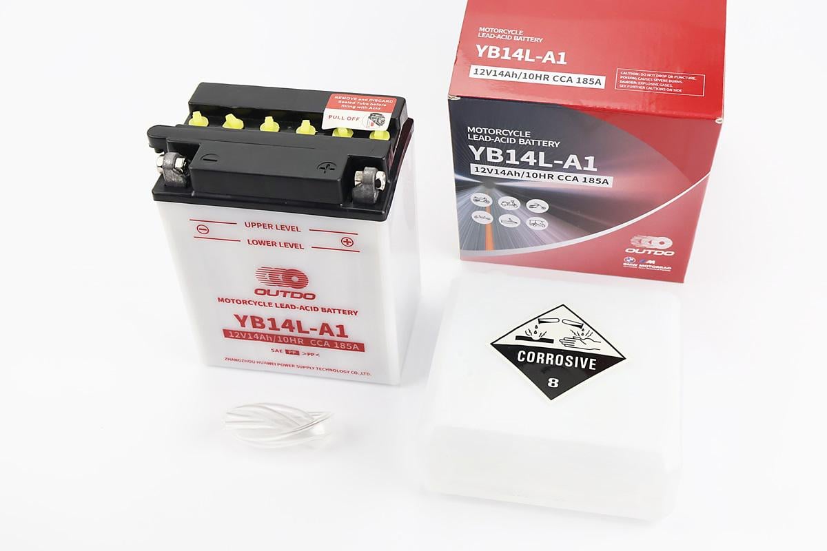 Аккумулятор 12V 14Ah YB14L-A1 кислотный 134x89x166 мм (348202)