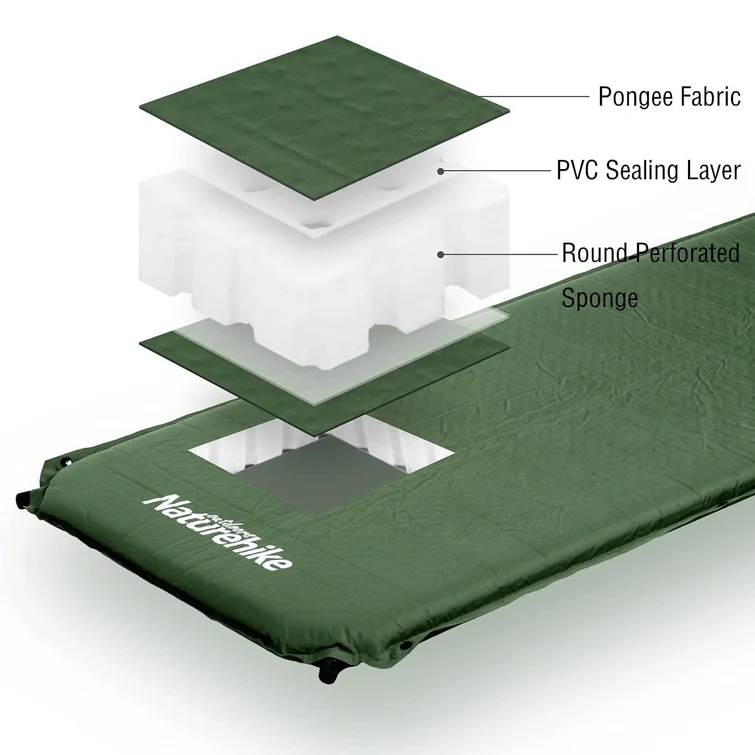 Самонадувной коврик Naturehike D03 NH20DZ003 Army Green (6927595773680) - фото 6