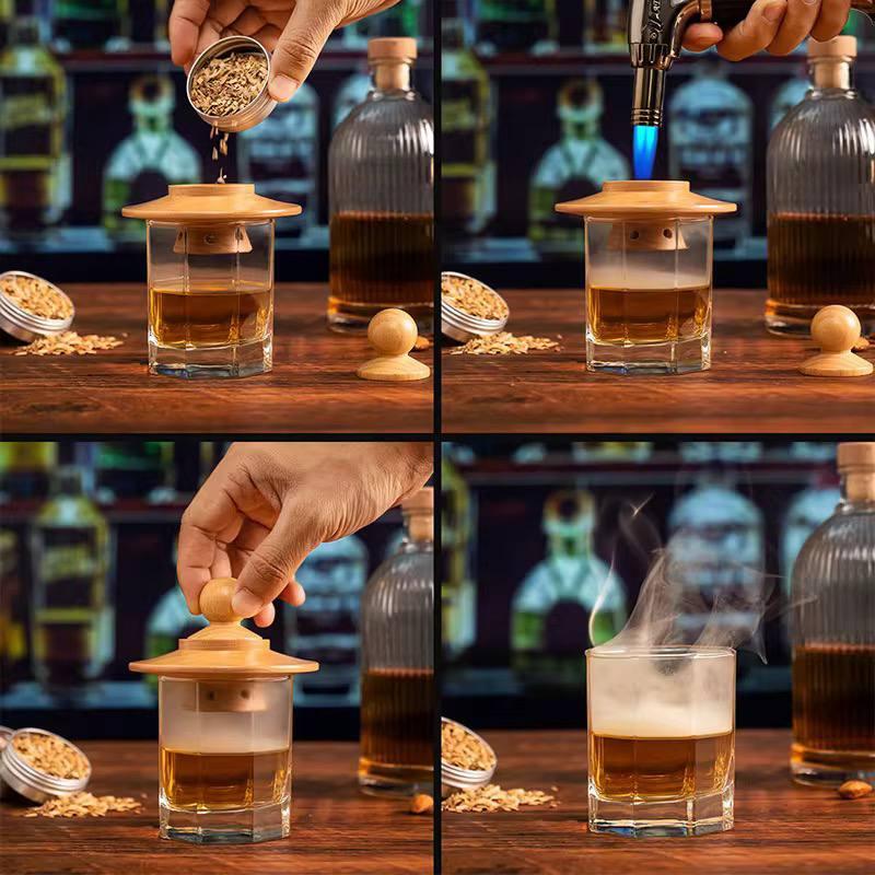 Коптильня дерев’яна Bar House з кришкою для віскі/бурбона/коктейлів 10 см - фото 2