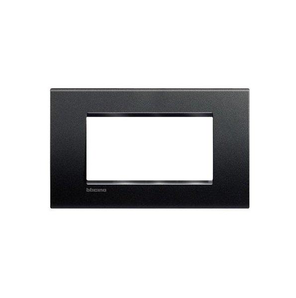 Рамка Legrand Bticino LivingLight 4 модуля Антрацитовый