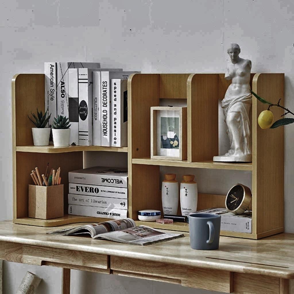 Полка-надстройка настольная из дерева Омирель сиена (АКД-004705)