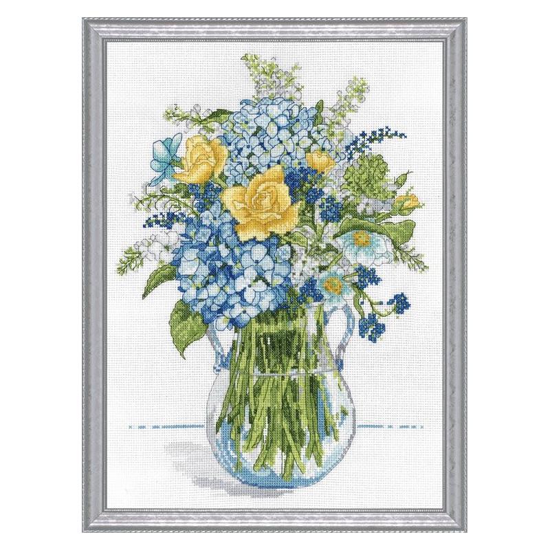 Набор для вышивания крестиком Design Works 2866 Blue - Yellow Floral (18856) Набор для вышивания крестиком Design Works 2866 Blue - Yellow Floral (18856)