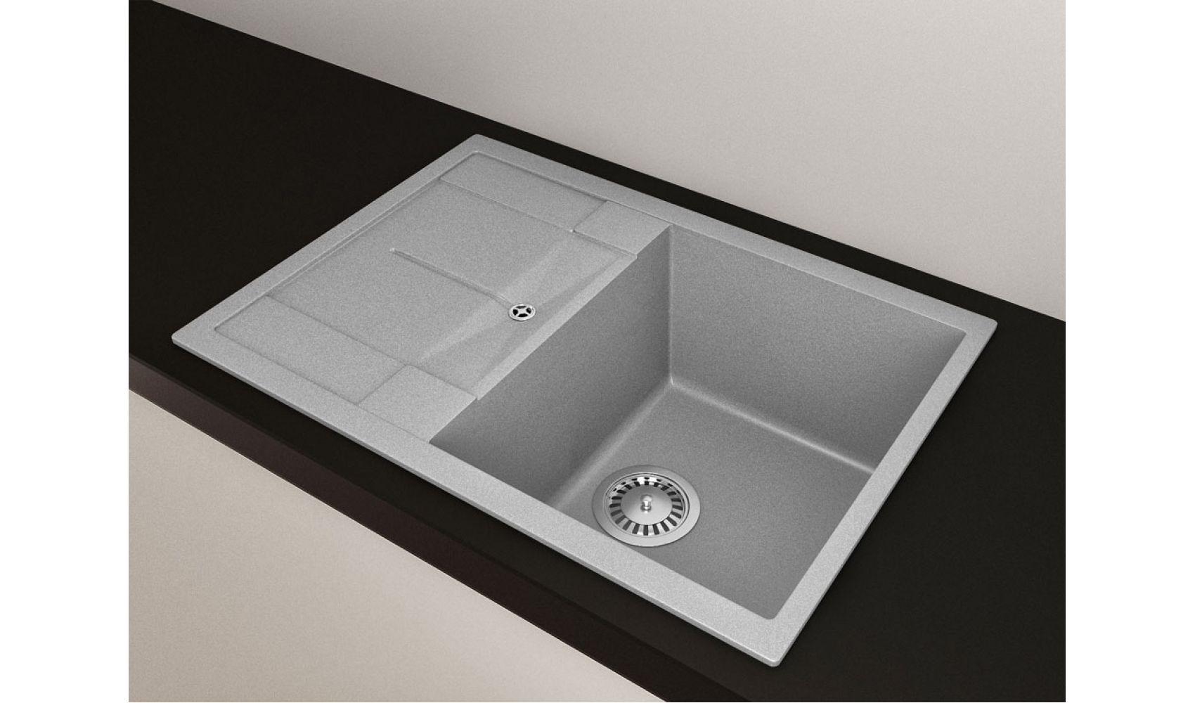 Кухонна мийка Lexona Candy Compact гранітна Сірий - фото 4