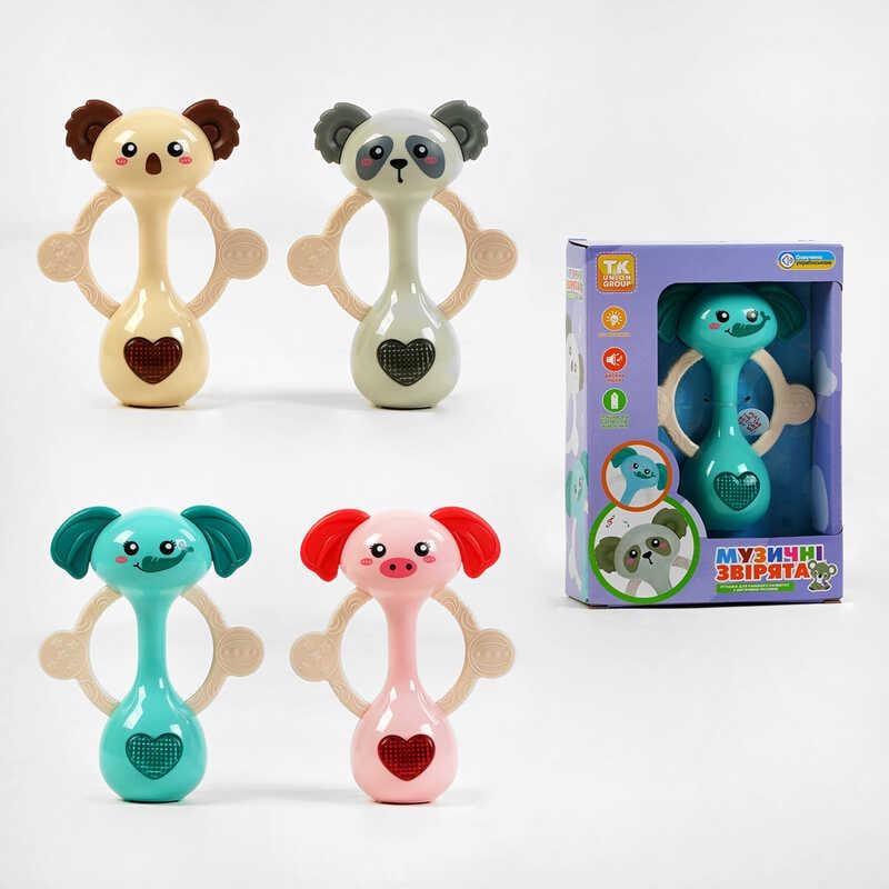 Брязкальце на батарейках музичні звірята TK Group озвучення українською з підсвічуванням (MTT-169452) - фото 2 Брязкальце на батарейках музичні звірята TK Group озвучення українською з підсвічуванням (MTT-169452) - фото 2