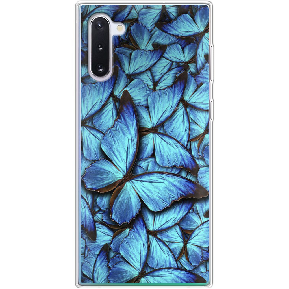 Чохол Boxface Samsung N970 Galaxy Note 10 Лазурні Метелики Прозорий силікон (37407-up1550-37407)