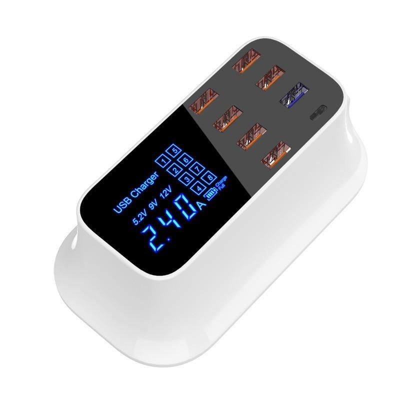 Зарядна станція YC-CDA19Q QC3.0 8xUSB 8А (000741) Зарядна станція YC-CDA19Q QC3.0 8xUSB 8А (000741)