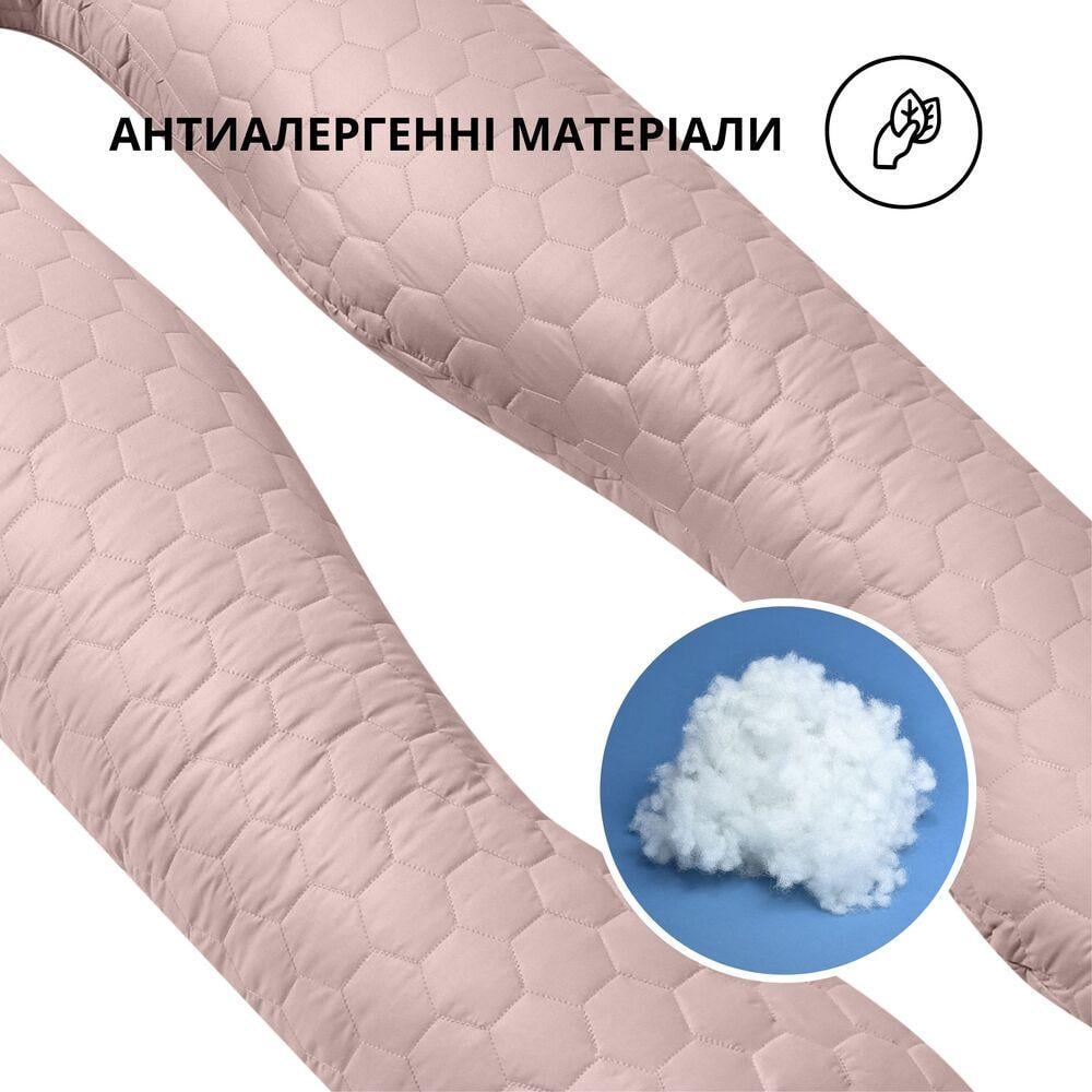 Подушка стьобана U-shape з наволочкою на блискавці антиалергенна 140х75х20 см (2346396113) - фото 3 Подушка стьобана U-shape з наволочкою на блискавці антиалергенна 140х75х20 см (2346396113) - фото 3