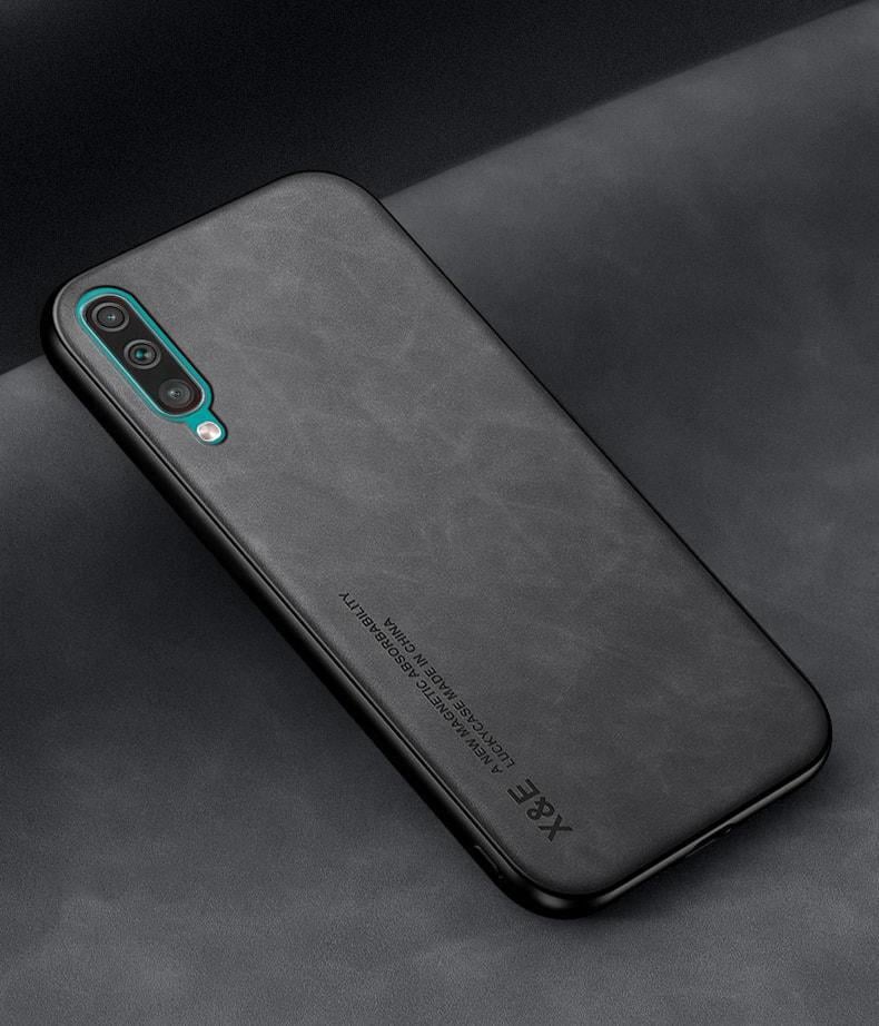 Шкіряний чохол XnE Samsung Galaxy A50 A505 з металевою вставкою Black (34297-2B)
