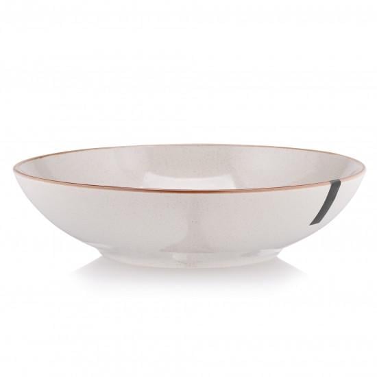 Тарелка суповая Ardesto Apulia, 820 мл 20,8 см Серый (AR2921AG)