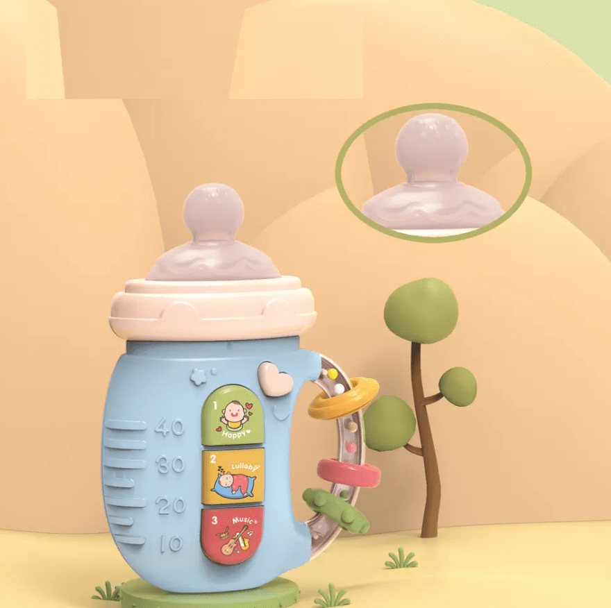 Игрушка развивающая музыкальная бутылочка-телефон 5в1 Голубой (10187) - фото 22 Игрушка развивающая музыкальная бутылочка-телефон 5в1 Голубой (10187) - фото 22