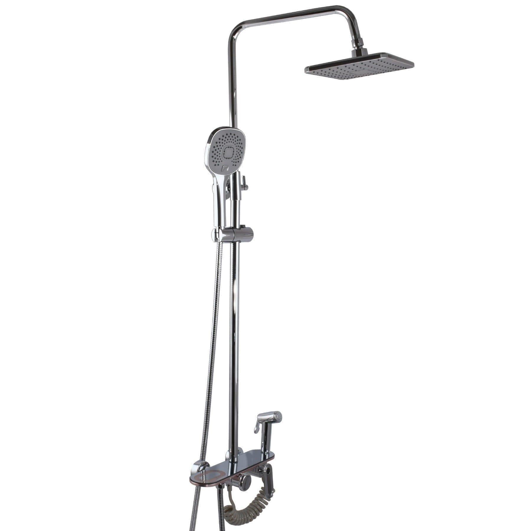 Душевая система Globus Lux Betta GLBE-2002 с тропическим душем латунь Хром (37521393)