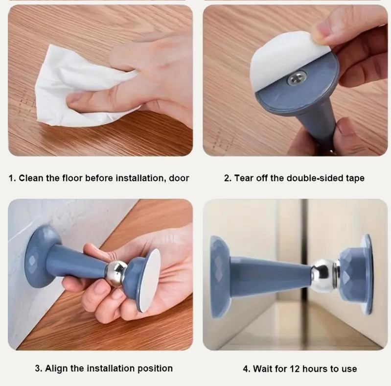 Стопор для дверей магнітний на стіну/підлогу 1 шт. Чорний - фото 9 Стопор для дверей магнітний на стіну/підлогу 1 шт. Чорний - фото 9