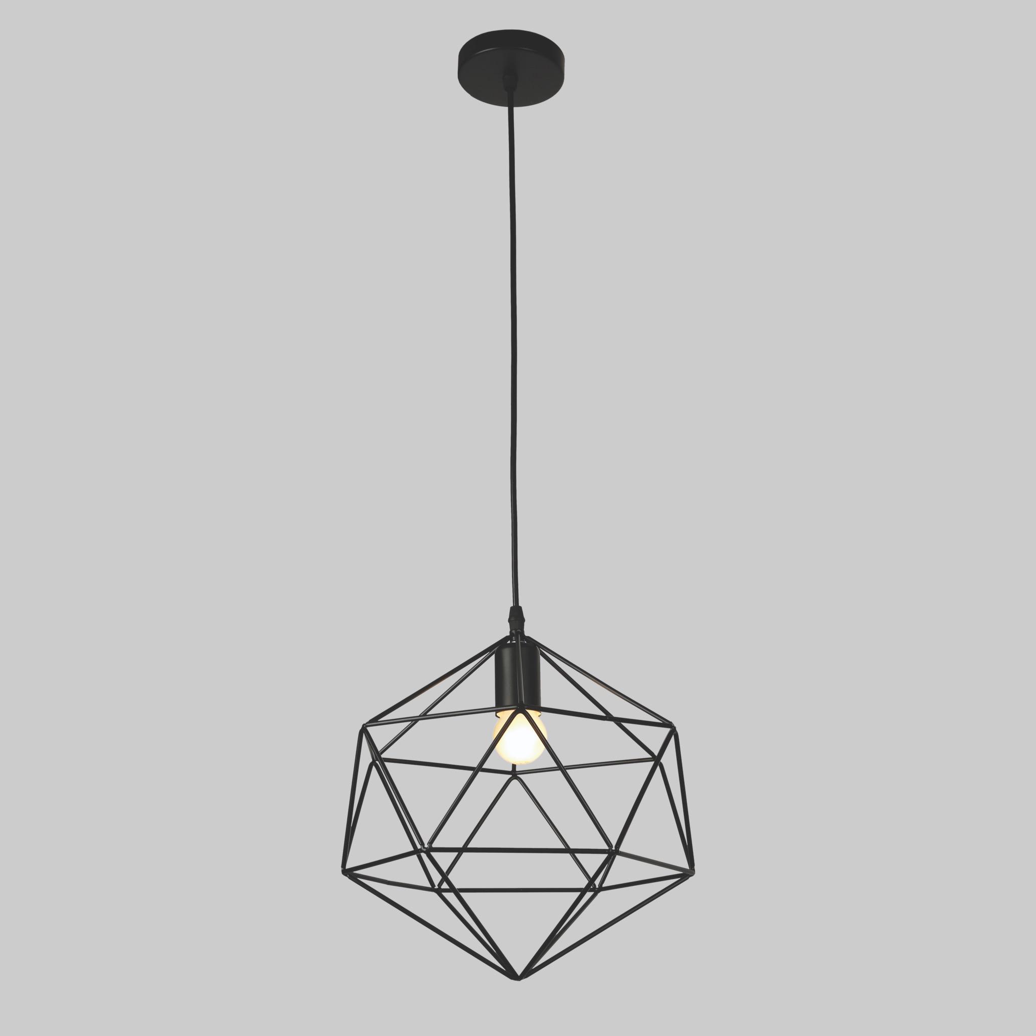 Люстра Icosahedron подвесная 31 см Черный