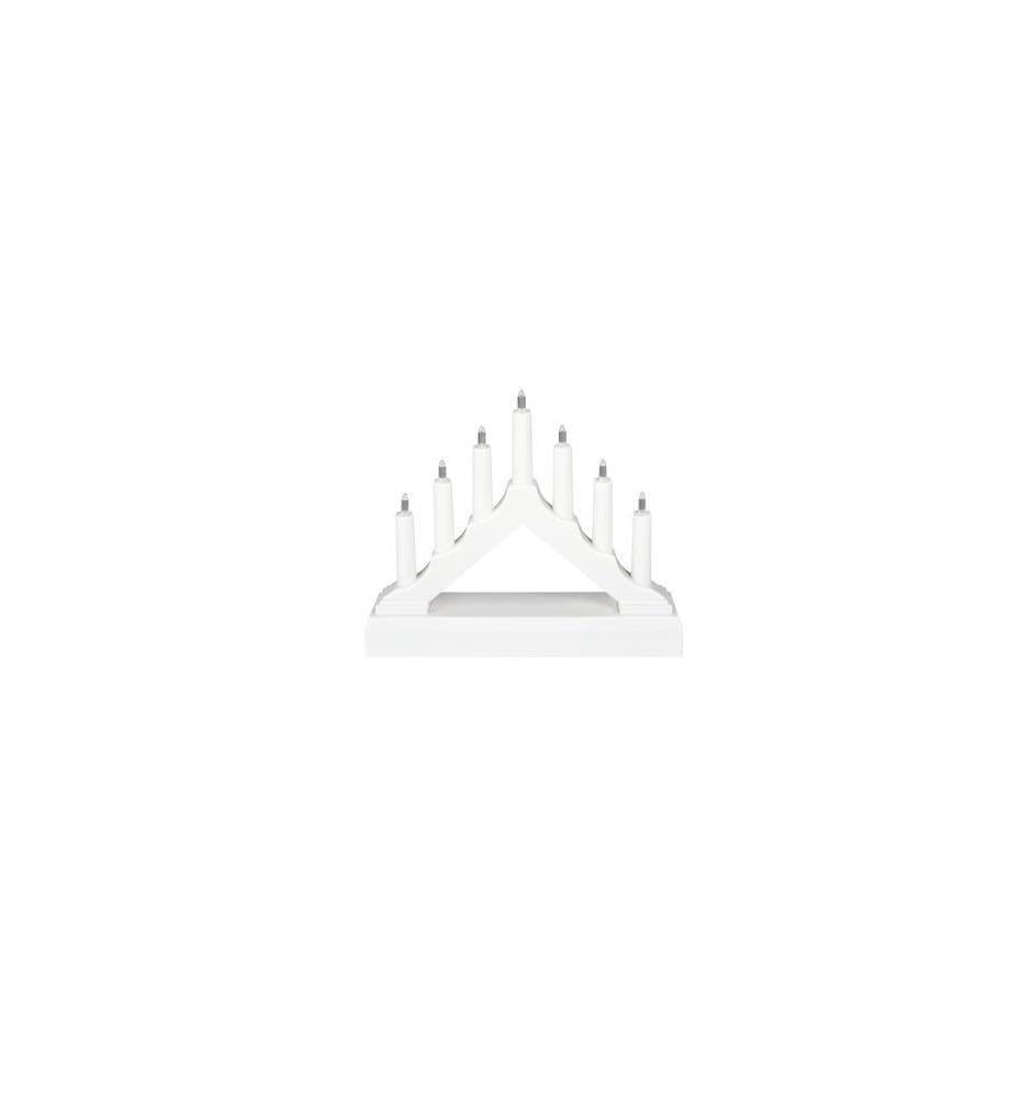 Гирлянда новогодняя в виде подсвечника 4х16х13 см 7LED Белый (12fb7835)