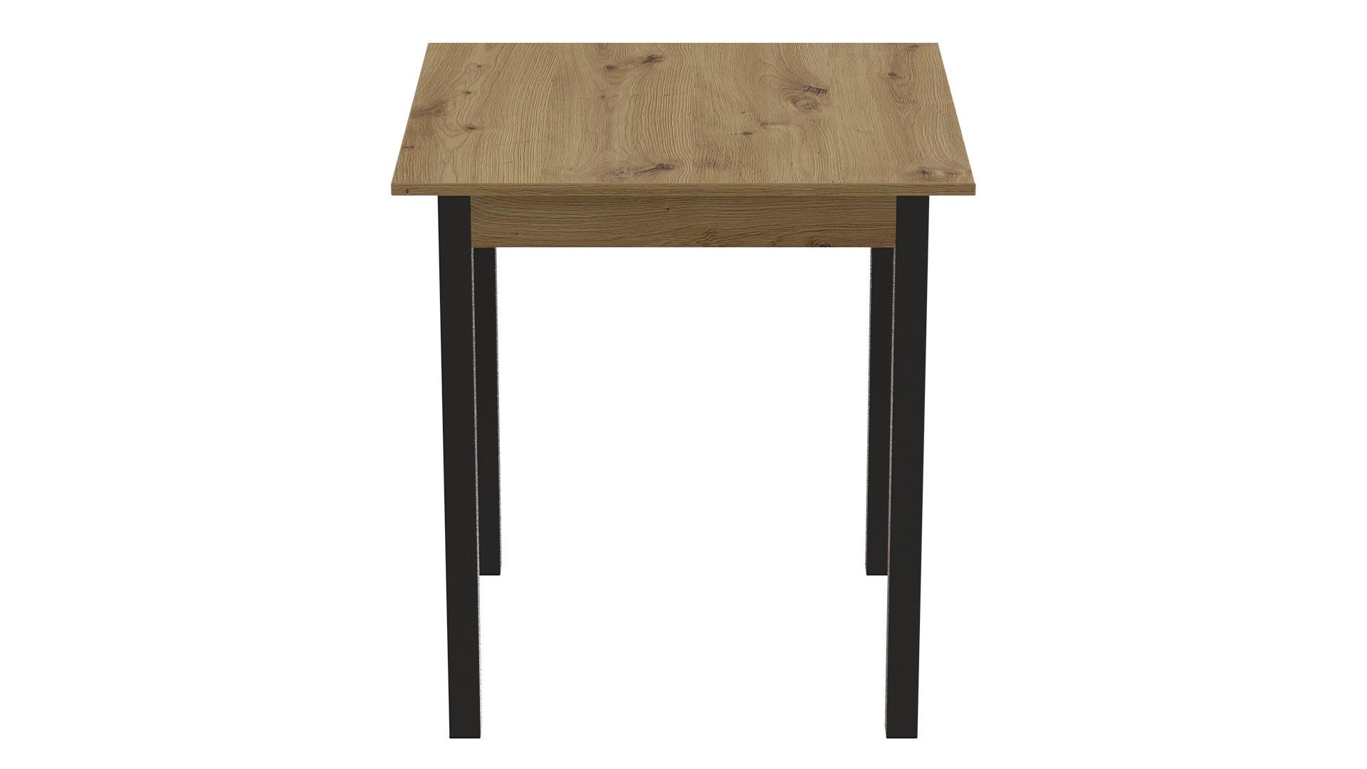 Стол кухонный Ferrum-decor Агата ДСП 16 мм 75x80x80 см Черный/Дуб Артизан (FRD-105679)