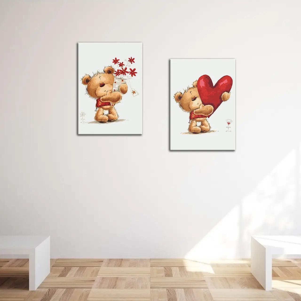 Картина за номерами Riviera Blanca "Сердечні привітання" ITR-121 2 шт. 40х28 см (RB-0895/RB-0896) - фото 1 Картина за номерами Riviera Blanca "Сердечні привітання" ITR-121 2 шт. 40х28 см (RB-0895/RB-0896) - фото 1