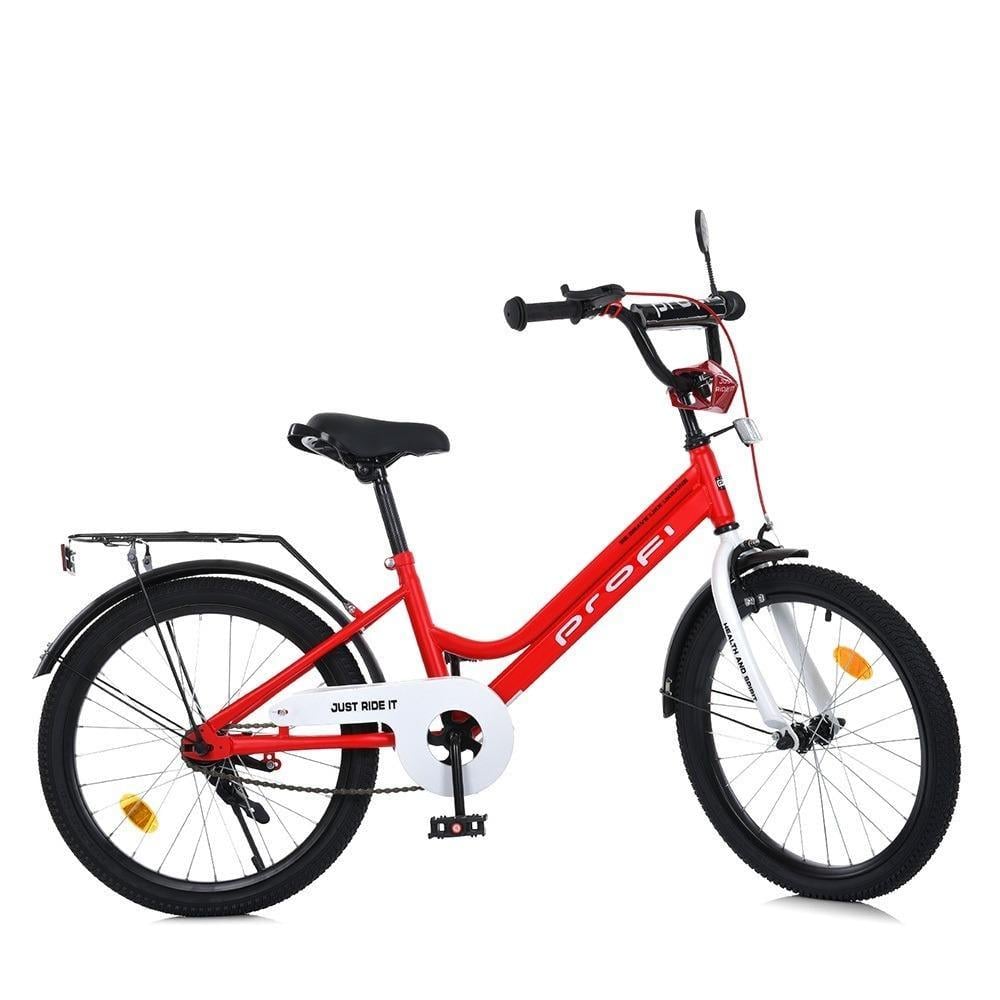 Дитячий велосипед PROF1 Neo 20" з багажником Червоний
