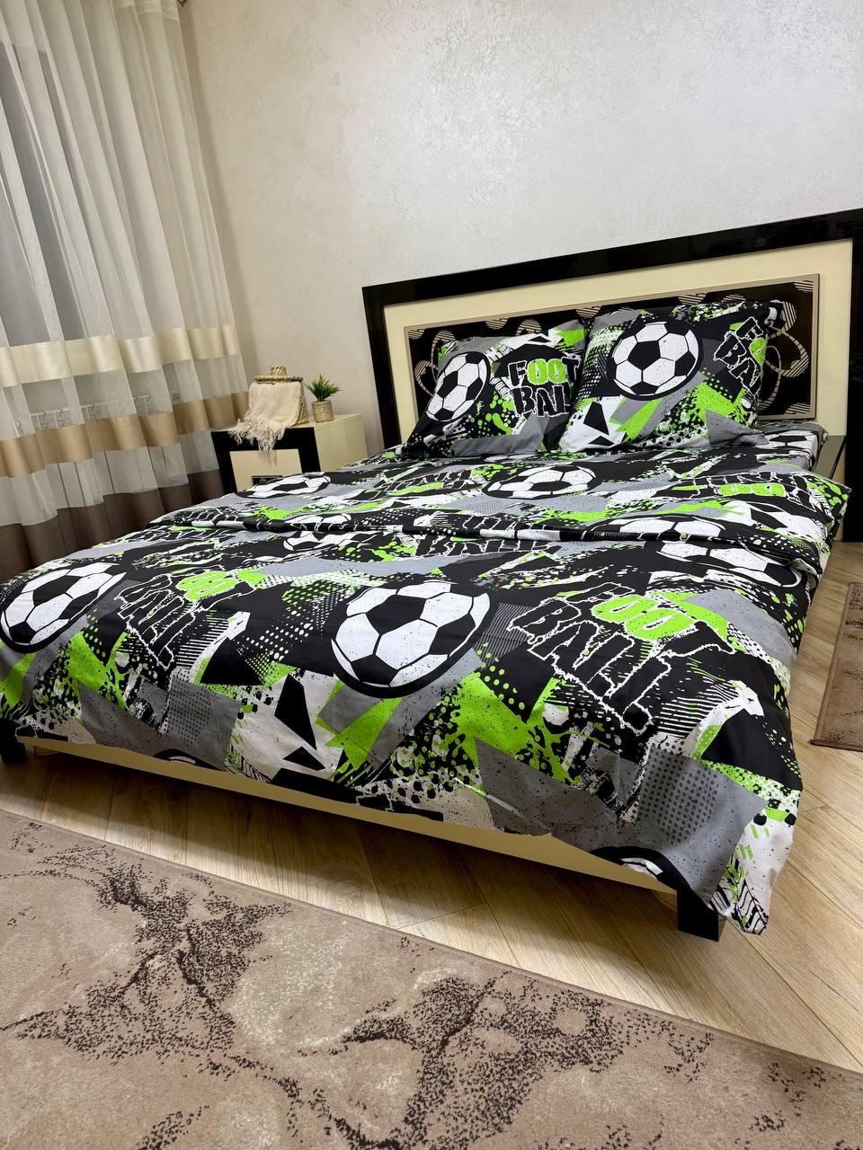 Комплект постільної білизни Фінт бавовняний полуторний 150х220/70х70 см Сірий (28870180)