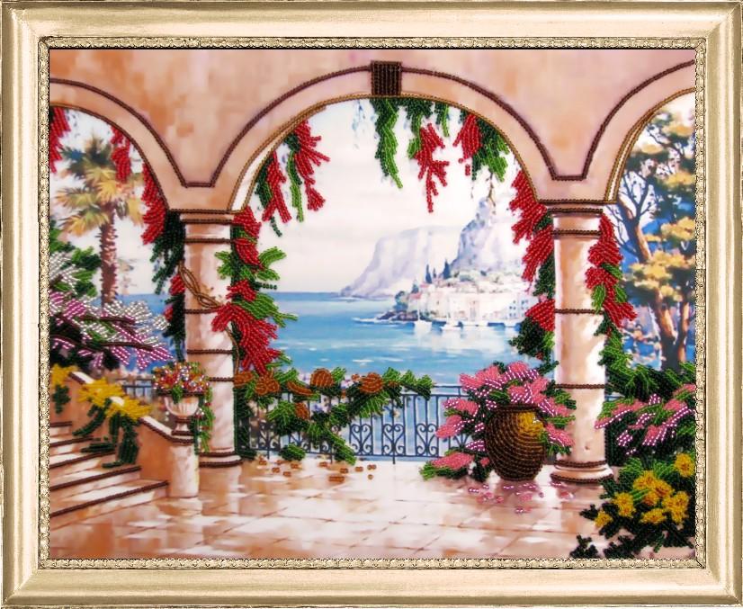 Схема для вишивки бісером BUTTERFLY СА 314 Тераса 26х33 см (СА 314)