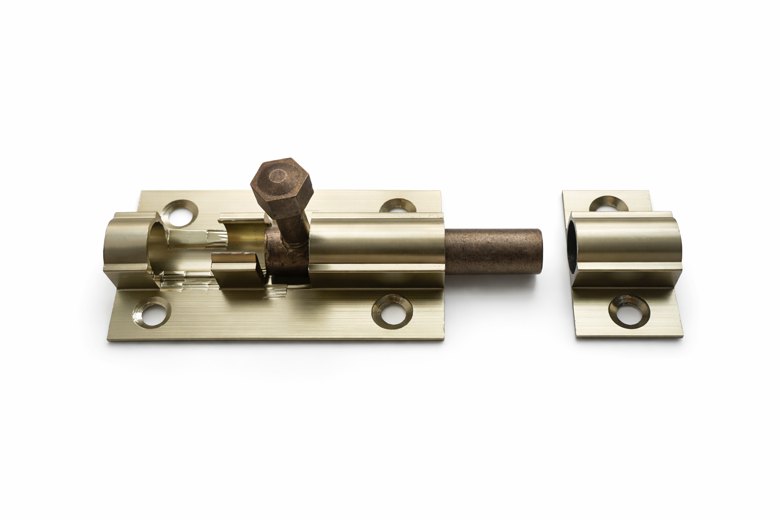 Шпингалет для дверей і вікон ХЗШП накладний 60 мм квадрат Бронзовий (DZ1197)