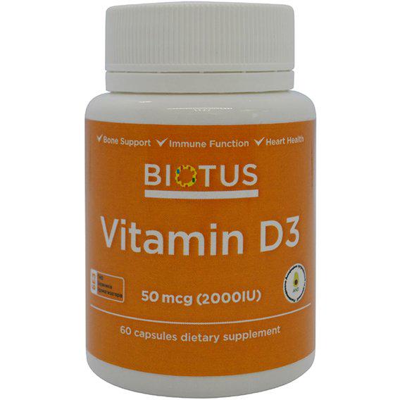 Витамин D Biotus Vitamin D3 2000 ME 60 Caps (BIO-530074)