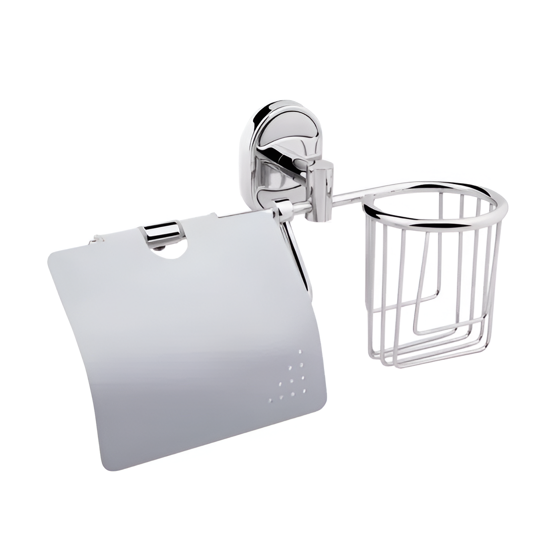 Бумагодержатель Frap F1903-1 с местом под освежитель Хром (SQ-1037716)