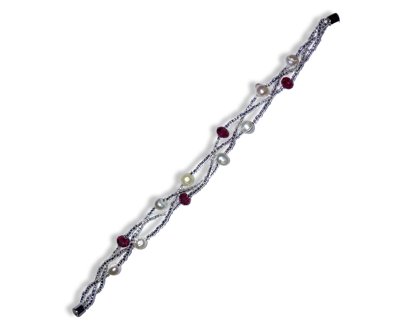 Браслет с жемчугом перламутровым 7 мм 18 см Коричневый