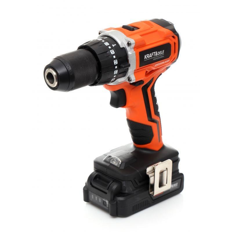 Шуруповерт безщітковий ударний акумуляторний Kraft Dele KD1728 2094735794 20 В 60 Нм 2 швидкості