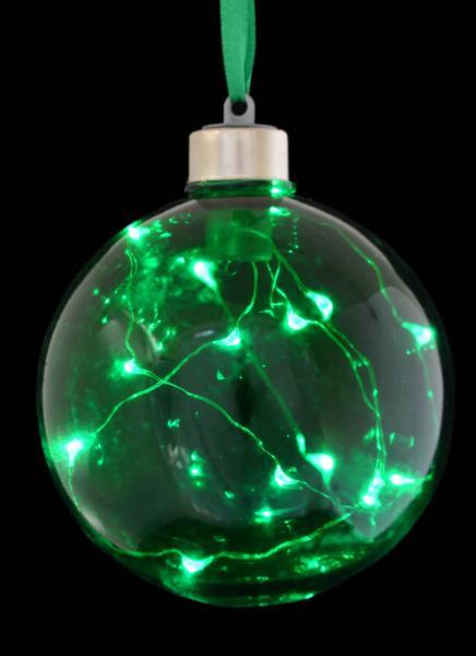 Шар Yes! Fun ⌀ 10 см с LED нитью 15 лампочек Зеленый (972735)