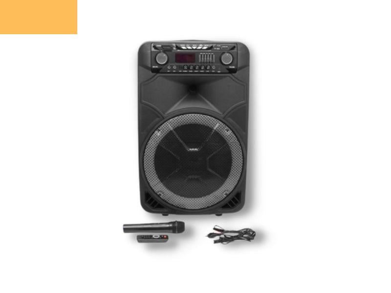 Акустическая система аккумуляторная XPRO GT-6023 180 Вт USB/SD/FM радио/Bluetooth/микрофон/ДУ (MER-14792) - фото 5