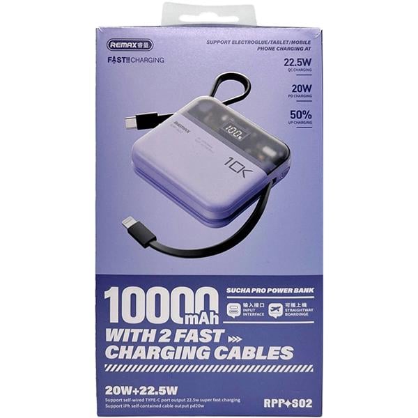 Повербанк Remax RPP-602 10000 мАч PD 20W QC 22,5W Purple - фото 7