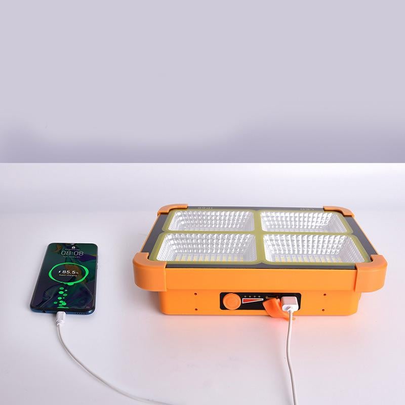 Прожектор LED із сонячною панеллю та функцією повербанку 12000 mAh 100 W (e9b657ed) - фото 7