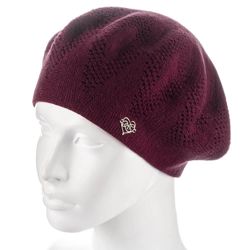 Берет женский Zolly ZH195 вязаный Вишня