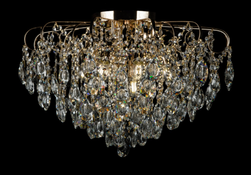 Хрустальная люстра L7540/8 FG Белый/Золото (AN000231)