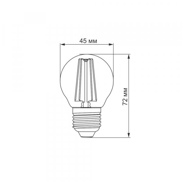 Лампа LED TITANUM Filament G45/4 W/E27/4100 K - фото 3
