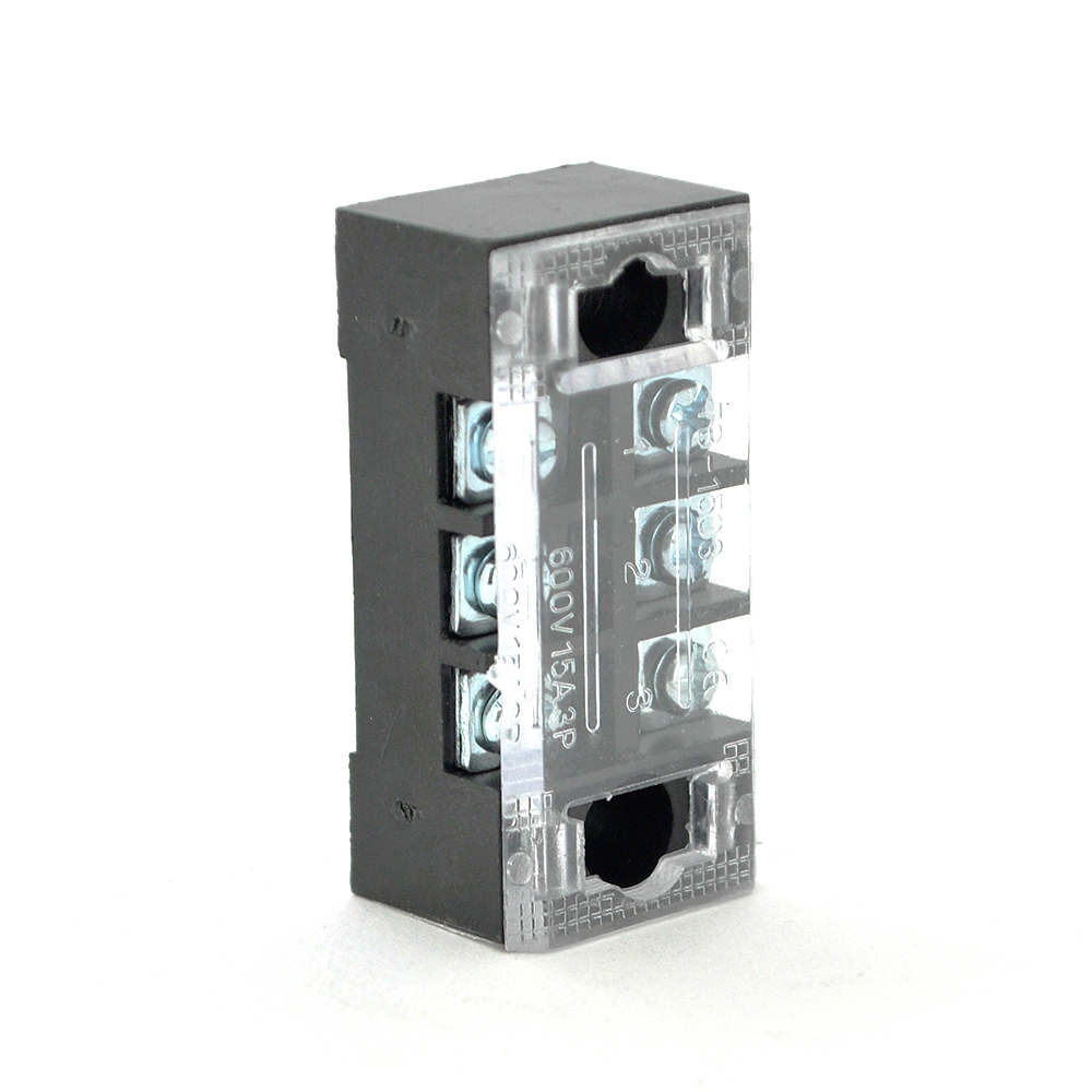 Колодка клемна VOLTRONIC 3-розрядна TB-1503 15A 600V 100 шт. Чорний (13353)