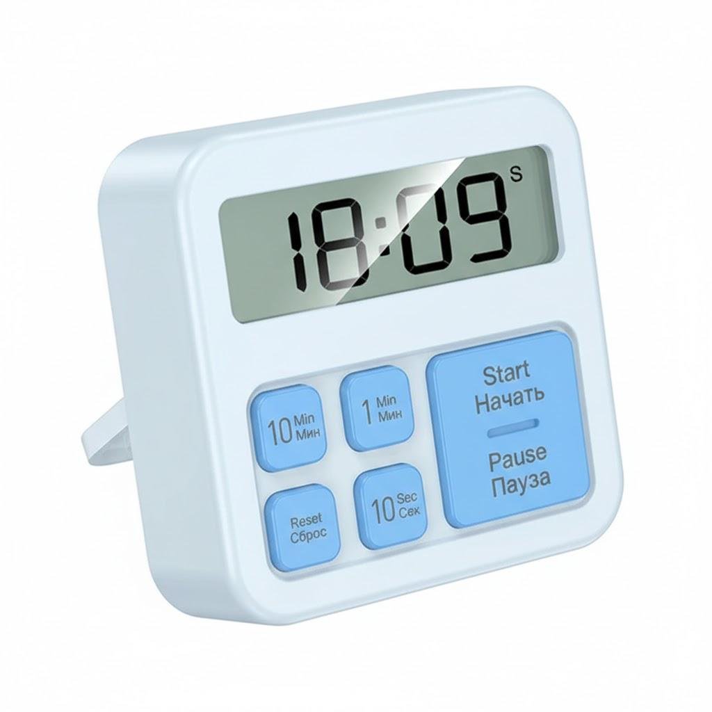 Таймер та секундомір цифровий Hoco HX43 з LCD-дисплеєм/магнітом і підставкою Білий (32161386) Таймер та секундомір цифровий Hoco HX43 з LCD-дисплеєм/магнітом і підставкою Білий (32161386)