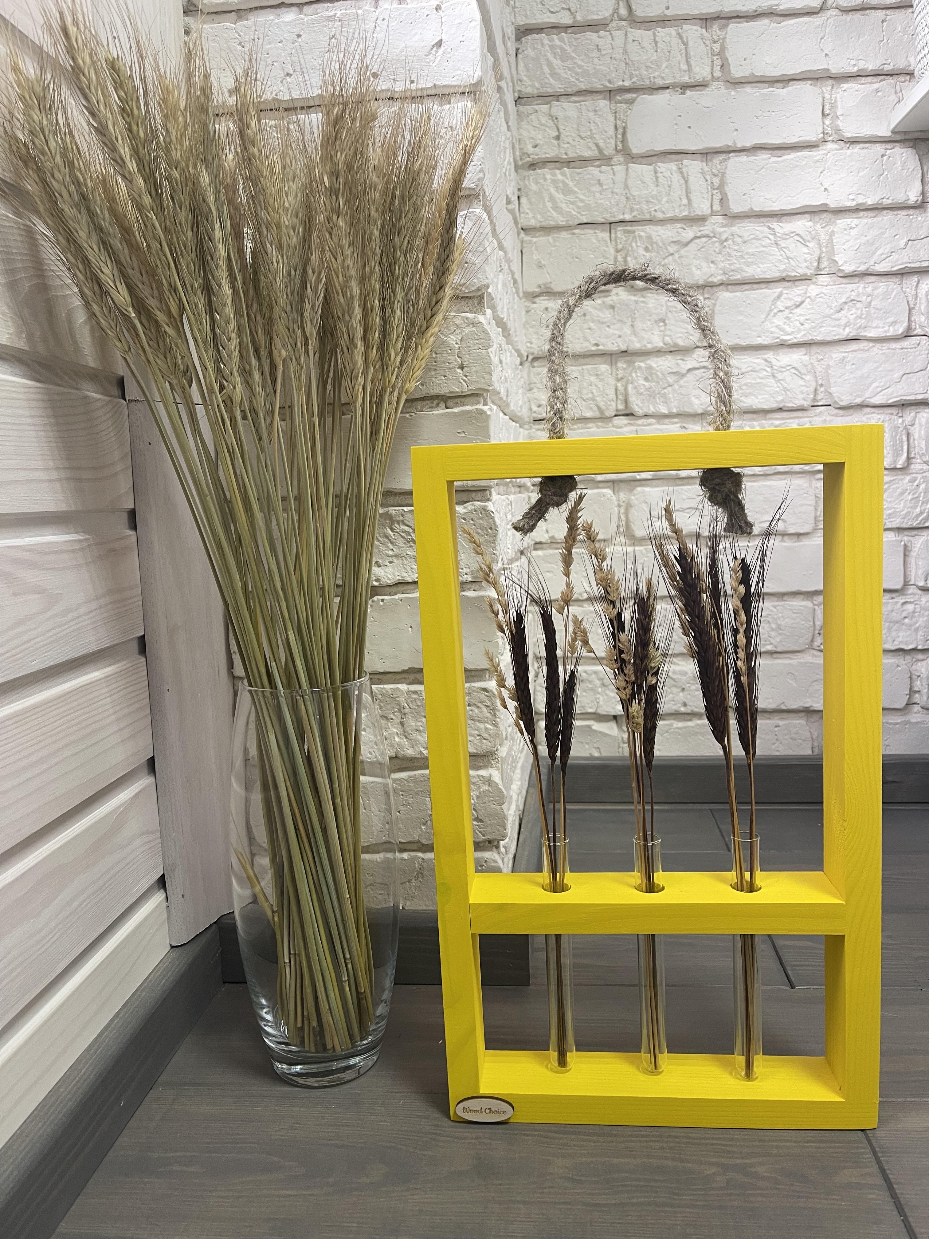 Підставка із колбами для квітів 25х40 3 шт. Жовтий - фото 2 Підставка із колбами для квітів 25х40 3 шт. Жовтий - фото 2