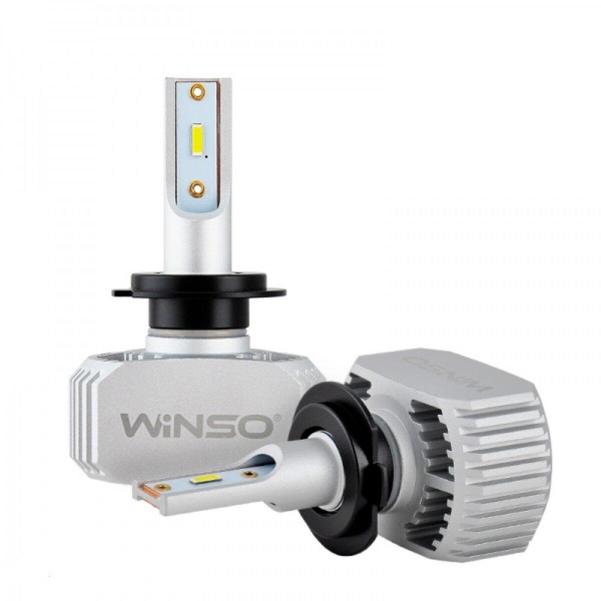 Лампы автомобильные головного света WINSO LED H7 12/24V 40 Вт 5000Lm 6000K PX26d Chip 2 шт. (792700) - фото 2