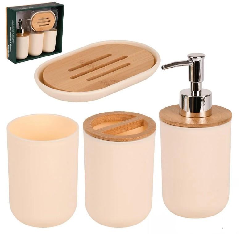 Набор для ванной 4 пр. 25х22х7 см (R34120-M)