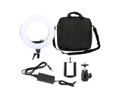 Освітлювач кільцевий LED Zomei з димером для портретної б'юті та селфі зйомки 14" (716967613)